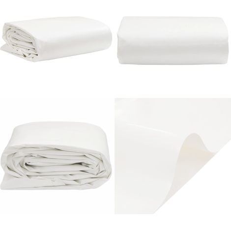 Bâche blanc 1,5x6 m 600 /m² - Couverture Extérieure - Bâche Imperméable - Bâche Protectrice - Bâche Multifonction - Bâche Voiture - Home & Living