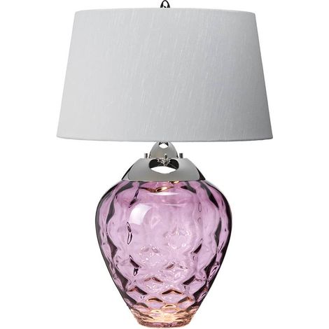Lampada da tavolo Samara vetro rosa 71cm E27 Quintiesse (1/5)