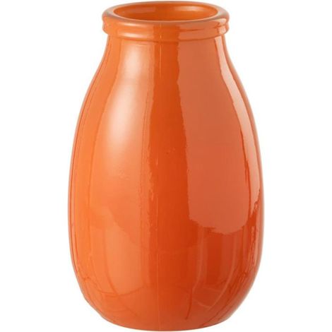 Vase Déco en Verre "Cocoon" 28cm Orange