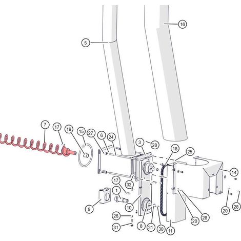 Reinigungswirbulator für AGR Hack BG4 geschweißt - 033-1197-00