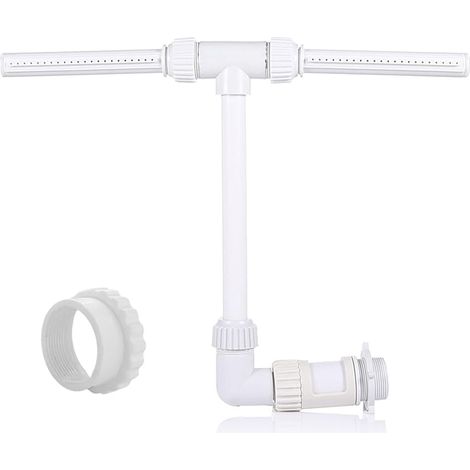 Fontaine de Piscine, Fontaine D'Arrosage De Piscine, Jet d'eau Piscine Fontaine, Accessoires de Piscine à Double Jet, Fontaine Piscine Cascade, Fontaine Cascade Pulvérisateur, avec Adaptateur