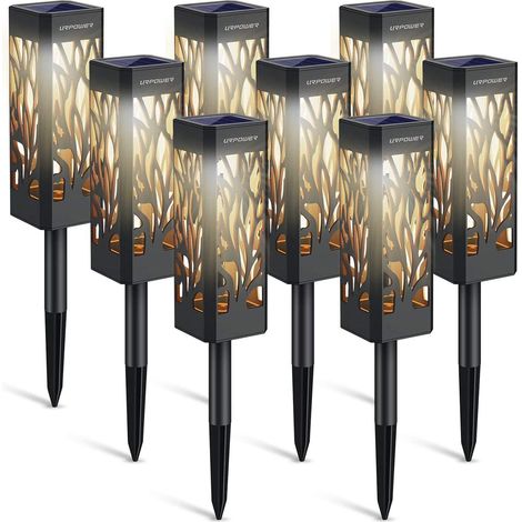 Lampes Solaire Extérieur - Projecteur Chemin Jardin Solaire - 6 Pièces - Panneau Solaire Polycristallin - Batterie Rechargeable 600 mAh - IP65 (1/5)