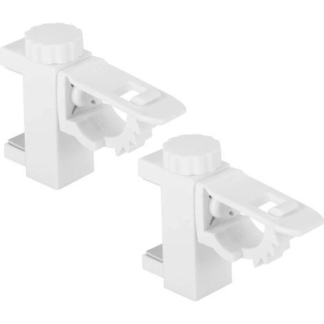 2 Pcs Porte Rideau sans PerçAge Support Tringle Rideau Porte Titulaire Barre Transversale Réglable Tringle à Rideaux pour La Maison Ou Salle De Bain Penderie (1/5)