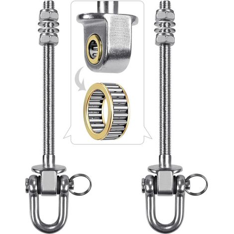 Lot de 2 crochets de balançoire avec roulement en acier inoxydable 304, haute résistance et durable, rotation à 180°, facile à installer, pour suspendre hamacs et balançoires,SZ2