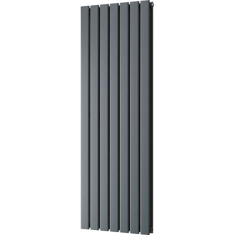 Typhoon - Anthracite Vertical Radiator H1400mm x W476mm Double Panel (1/3)