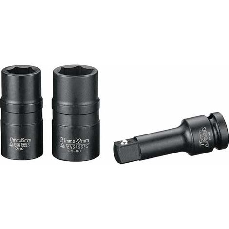 Juego vasos reversibles con alargadera, 1/2, 9203N1 TENGTOOLS 186370102