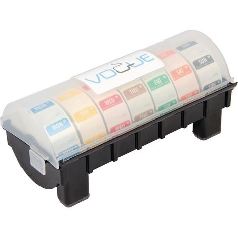 Kit étiquettes alimentaires solubles code couleur distributeur plastique 24 mm - Vogue (1/2)