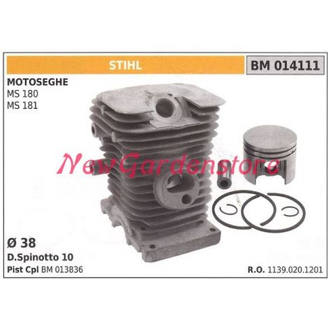 Cilindro pistone segmenti STIHL motore motosega MS 180 181 014111