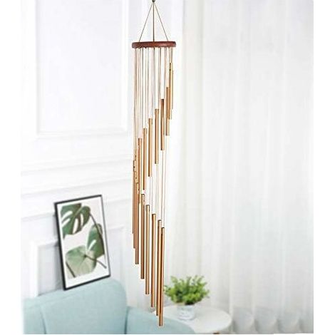 DEESSE SHOP - Incroyable 18 bronze Tubes Yard Garden Outdoor Living Wind Chimes Décoration Home Decor - 35 (1/5)