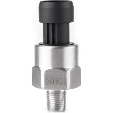 Capteur de pression transmetteur 500PSI en acier inoxydable pour huile, carburant, air, eau - sonde de mesure compatible (1/2)