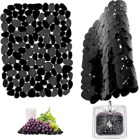 Lot de 2 tapis d'évier pour évier - Empêche l'eau stagnante pour la vaisselle, la verrerie, les légumes (1/5)