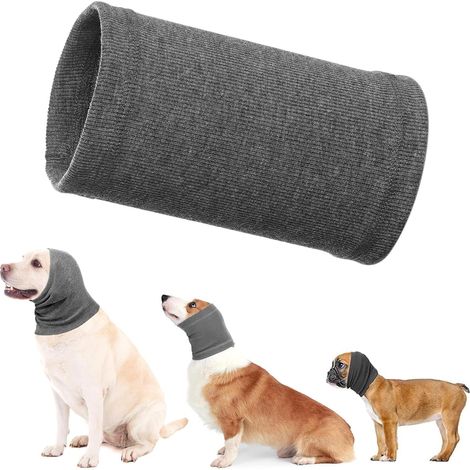 1 cache-oreilles pour chien, anti-bruit, élastique, en coton, pour soulagement de l'anxiété en environnement bruyant (1/5)