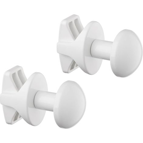 Paire de porte-serviettes Handy GRIP sans trous pour tubes ronds, visses au radiateur sèche-serviettes sans perçage - Fabriqué en Italie - Blanc (1/2)