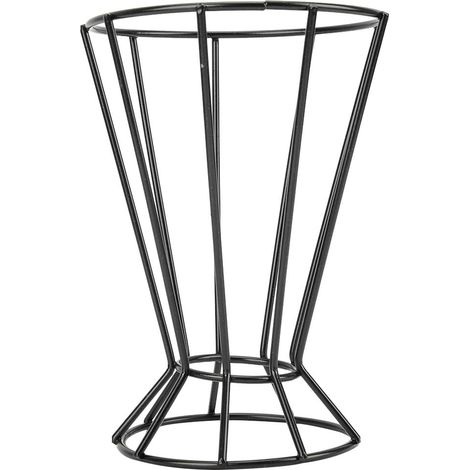 Support de plantes géométrique en fer, forme tour ennéagonale, étagère à fleurs noire pour jardin, support de plantes suspendu. (1/5)