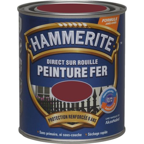 Peinture Direct Sur Rouille Laqué Rouge Basque 0,75 L - Hammerite