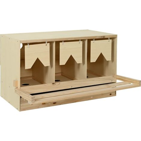 Maison Exclusive - Casetta Cova per Galline 3 Scomparti 96x40x45 cm Legno di Pino (1/5)