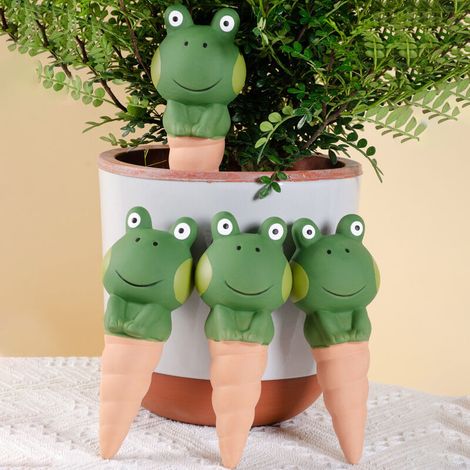 4 Pièces Auto-arrosantes en Terre Cuite, Arrosage Goutte à Goutte Automatique pour Plantes Boules D'Irrigation Système D'Irrigation Automatique pour Plantes D'intérieur et D'extérieur