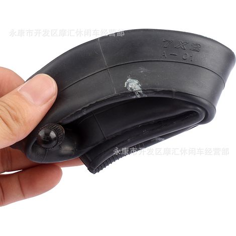 Motorcycle, electric scooter, wheelchair, truck accessories, butyl rubber inner tube, bend nozzle, 7-inch 7x2 tire inner tube (1/4)