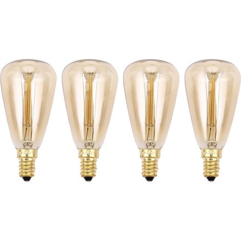 4X Ampoules Edison Vintage E14 220V ST48 Ampoules Incandescentes 25W 40W 60W Lumiere de Filament Retro Edison pour Lampe A Suspension