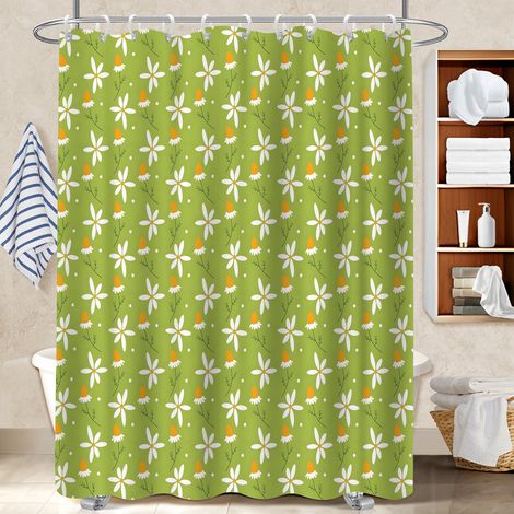 Rideau de douche en polyester 180x180 avec œillets rideau séchage rapide pour une touche de gaieté et de couleur (1/5)