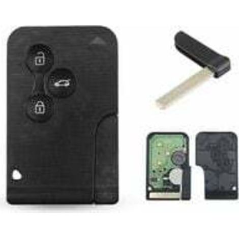Llave remota de 3 botones, tarjeta de carcasa de llave para Re-Nault Clio 3 Megane 2 Scenic 2 con chip PCF7947 de 433 MHz (1/5)