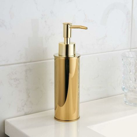 Soap Dispenser, Free Standing Liquid Soap Dispenser,304 Stainless Steel Hand Soap Dispenser for kitchen&Sink Gold (1/5)
