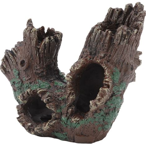 Aquarium Tree Truck Decoration Resin High Simulation Fadeless Fish Tank Tree Truck Ornament with Holes GM1463 (1/5)