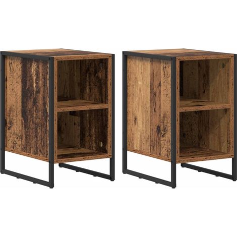 Maison Exclusive - Nachttisch 2 pcs Altholz 39,5 x 30 x 50 cm Hol