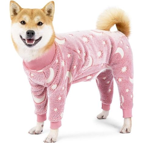 Abrigo para perro, Abrigo cálido para perro, Mangas largas suaves, Lindo mono para tu amigo de cuatro patas, Grande mediano, Rosa, XXL (1/5)