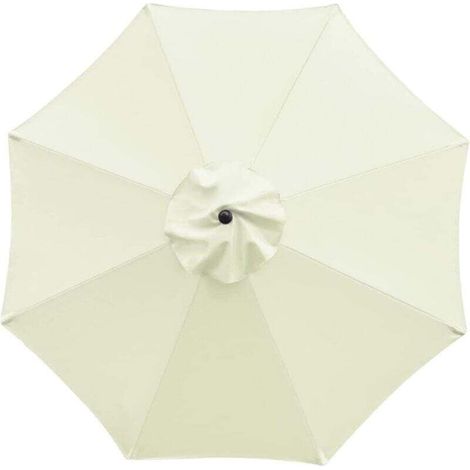 Toile De Remplacement Pour Parasol - Polyester 300g M2 - Diamètre 3,0 M - 8 Baleines - Pour Cadre De Parasol Extérieur (1/4)