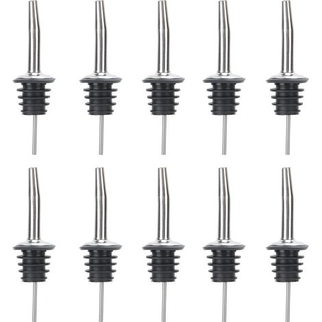 10 Pièces Bouchon Verseur en Acier Inoxydable 304 pour Vin et Spiritueux, Accessoire de Bar et Cuisine
