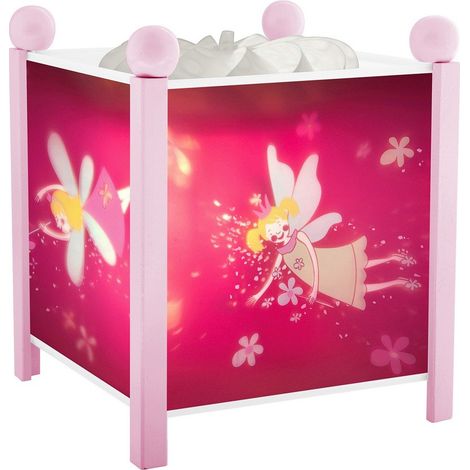 Veilleuse - Lanterne Magique - Cadeau Enfant - Dessin animé - Lumière rassurante - Couleur Bois Rose - Ampoule 12V 10W inclue - Prise Elec. EU (1/2)