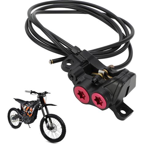Pinza de freno de motocicleta, pinza de freno trasera + manguera de freno de 1600 mm para bicicleta eléctrica en Ron Light Bee S/X X160 X260