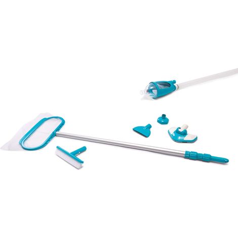 Intex 28003 Deluxe Kit di Pulizia per Piscine fino a 5.49 m, Grigio/Blu, 113.03 x 29.84 x 12.38 cm (1/5)