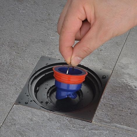 5.3 x 5.3 cm floor drain – TPR rubber – Anti-reflux and anti-odor – Fast drainage for sinks and washbasins (1/5)