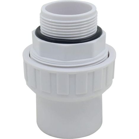 Raccord joint mixte PVC à visser et coller – Embout fileté 1.5 pouce – Pour pompe et filtre à sable piscine – Connexion étanche (1/5)