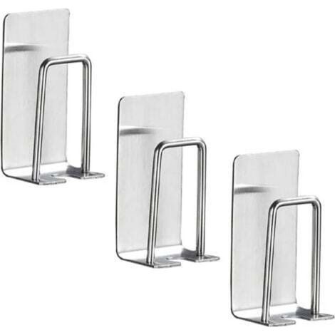 Soporte para cepillo de dientes eléctrico de acero inoxidable, tres unidades, organizador de pared para cepillos de ducha, ahorra espacio, para baño (1/4)