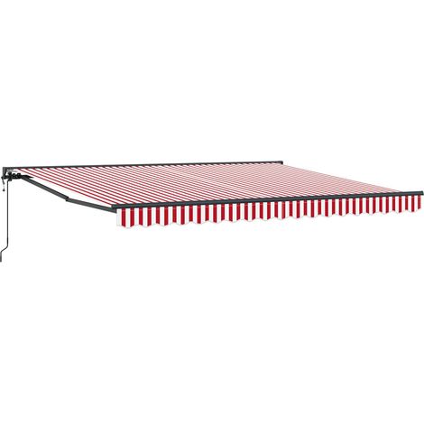Maison Exclusive - Struttura della tenda Rosso e Bianco 400 × 300 cm (1/5)