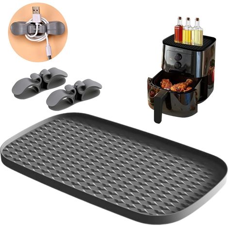 Accesorios para freidora de aire Ninja AF400EU AF451EU: almohadilla de silicona multifuncional con soporte para cable, estante de almacenamiento, tapete de silicona, soporte para botella de especias, (1/5)