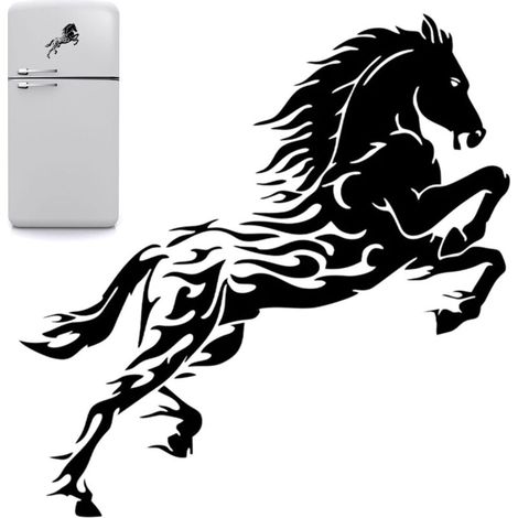 Car sticker of a running horse Reflective stickers for bicycles – Horse race, jumping, racing, cool decorative art for car, bumper, truck, van, window, decoration (1/5)