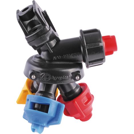 Cabezal de 3 posiciones para pulverizador tipo Arag, diámetro 20 mm, 7 mm, AP0100G0920F7