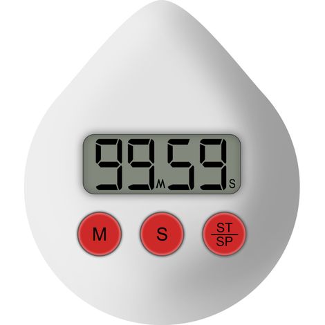 Orologio digitale bagno impermeabile – orologio doccia e timer – bianco