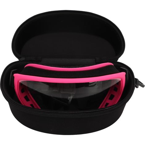 Lunettes pour chien monture rose anti-UV coupe-vent respirante sangle ajustable verre transparent extérieur (1/5)