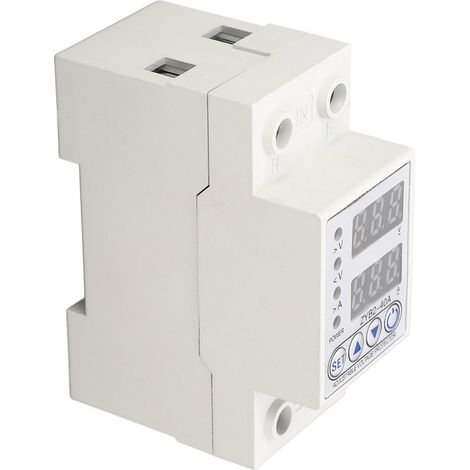 Dispositif de protection contre les surtensions et les sous-tensions à récupération automatique, 2 pôles, 220 V CA, 40 A (1/5)