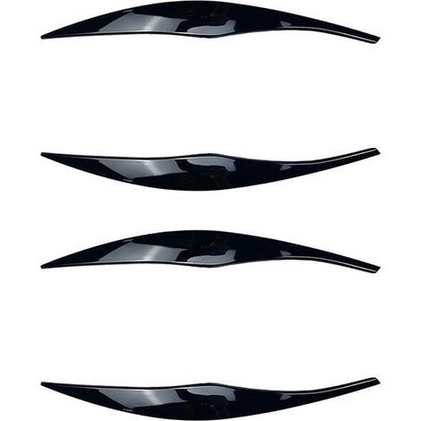 Il s'agit de quatre autocollants noirs brillants pour phares de voiture, adaptés aux sourcils/paupières/cils, et compatibles avec les modèles BMW Série 3 E90, E91, 320i et 330i de mai à décembre 2012. (1/5)