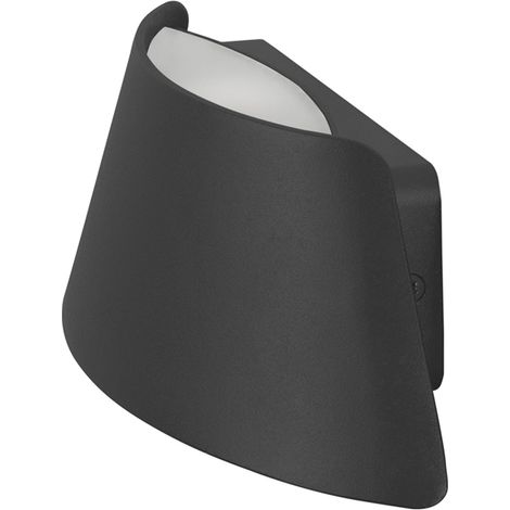 Courbe Aplique LED Exterior para Jardín y Terraza. LED 7.2W Blanco Cálido 3000K. Con Protección para Exterior IP65. Diseño Moderno y Minimalista de Color Gris Urbano (1/5)