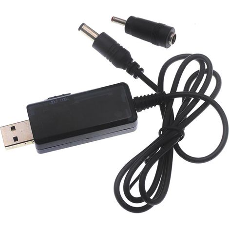 Câble USB de Conversion Voltage pour Batterie Portable avec Adaptateur DC 3.5mm