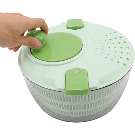 Essoreuse à salade multifonctionnelle 4L en PP, verte, pour la cuisine. (1/5)