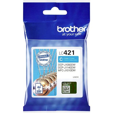 Brother cartouche LC421 couleurs séparées pour imprimante jet d'encre - Cyan