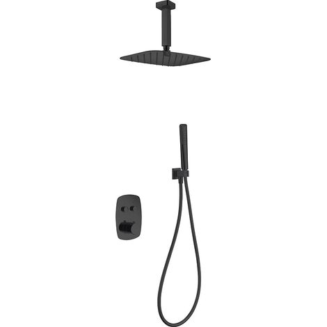 IMEX - columna ducha empotrada termostática negro (1/5)